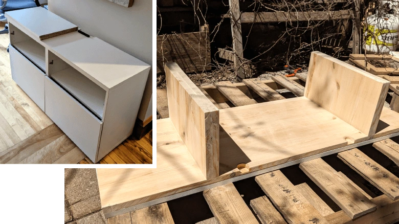 Meuble stéréo - Étapes 1 & 2